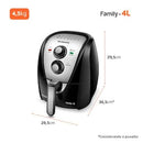 Fritadeira Elétrica Sem Óleo Air Fryer Mondial AFN40BI Family Inox 4L Preta/Inox