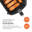 Fritadeira Elétrica Sem Óleo Air Fryer Mondial AFN40BI Family Inox 4L Preta/Inox