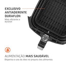 Fritadeira Elétrica Sem Óleo Air Fryer Mondial AFN40BI Family Inox 4L Preta/Inox